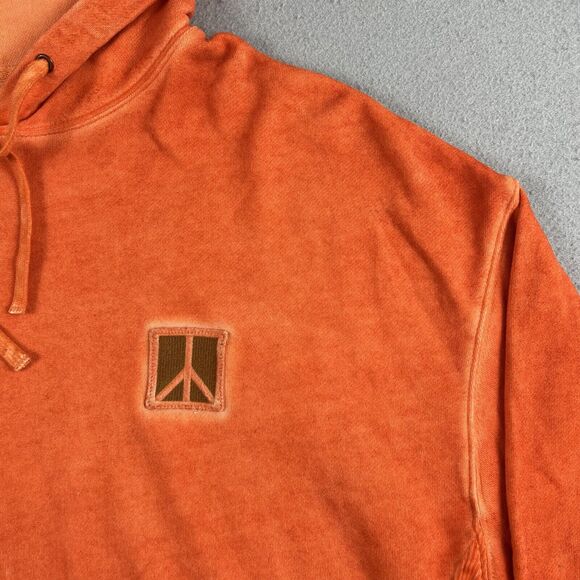 NWT Saturdays‎ NYC Grande Peace Hyper Orange Long Sleeve Drawstring Hoodie S - Picture 4 of 16